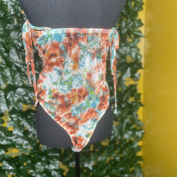 Brown & blue body suit. Detachable sleeves. - Picture 3 of 5